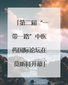 第二届“一带一路”中医药国际论坛在莫斯科开幕